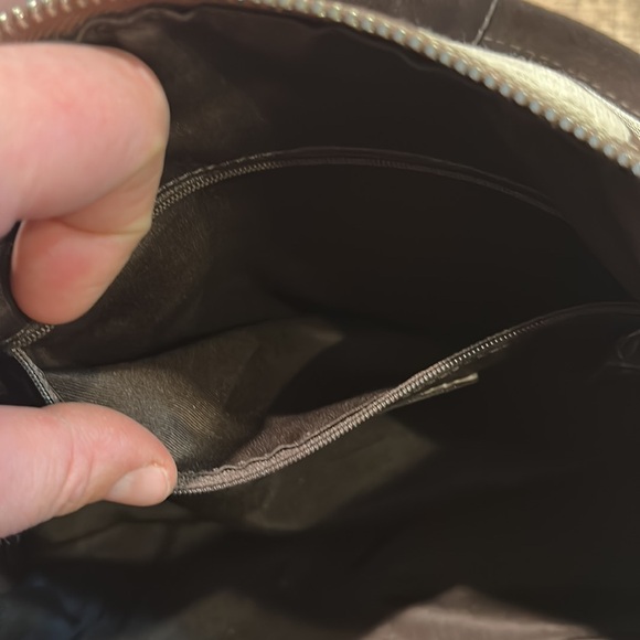 Coach Brown Signature canvas with Leather Hobo Shoulder Bag. - Picture 13 of 15